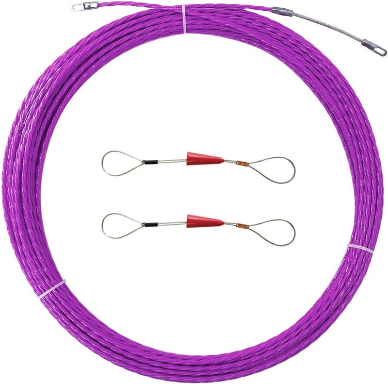 VGongTech 10M 33Ft Fish Tape Cable Puller Cable Rods Kit PET Electrical Cable Puller 4mm Through Wall Wire Guide Device Threader Fish Cable Fastener - Image 1