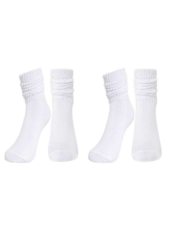 سي ان او ام جي جوارب بيضاء مكدسة من cnomg، زوجان، جوارب بيضاء مكشكشة، جوارب طويلة ناعمة للغاية، جوارب مكشكشة تصل إلى الركبة، للاستخدام الداخلي والخارجي (مقاس أمريكي، ألفا، مقاس واحد، عادي، عادي، 2، أبيض) - Image 1