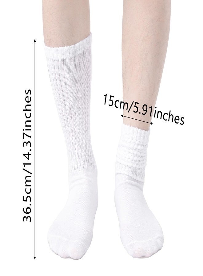 سي ان او ام جي جوارب بيضاء مكدسة من cnomg، زوجان، جوارب بيضاء مكشكشة، جوارب طويلة ناعمة للغاية، جوارب مكشكشة تصل إلى الركبة، للاستخدام الداخلي والخارجي (مقاس أمريكي، ألفا، مقاس واحد، عادي، عادي، 2، أبيض) - Image 3