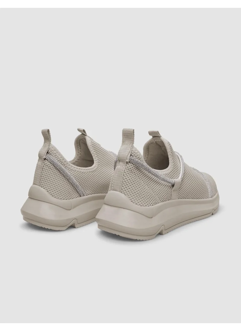 Cabani Knitwear Beige Women's Sports Shoes