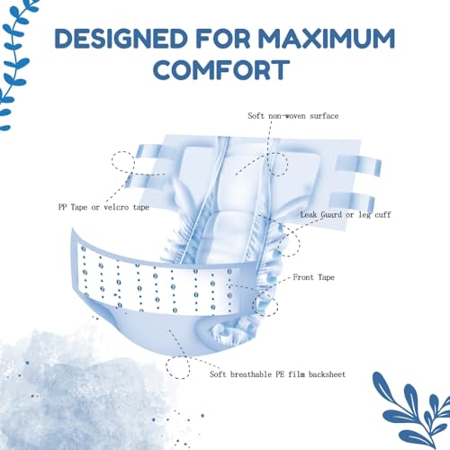Lyfcare Open Tape Adult Diaper Extra Large (XL) - 10 Units | Unisex Diapers Open Tape Style | Waist (127-167 cm) | Wetness Indicator, Super absorb, 360° Protection & 0% Leakage | For Men & Women - Image 5