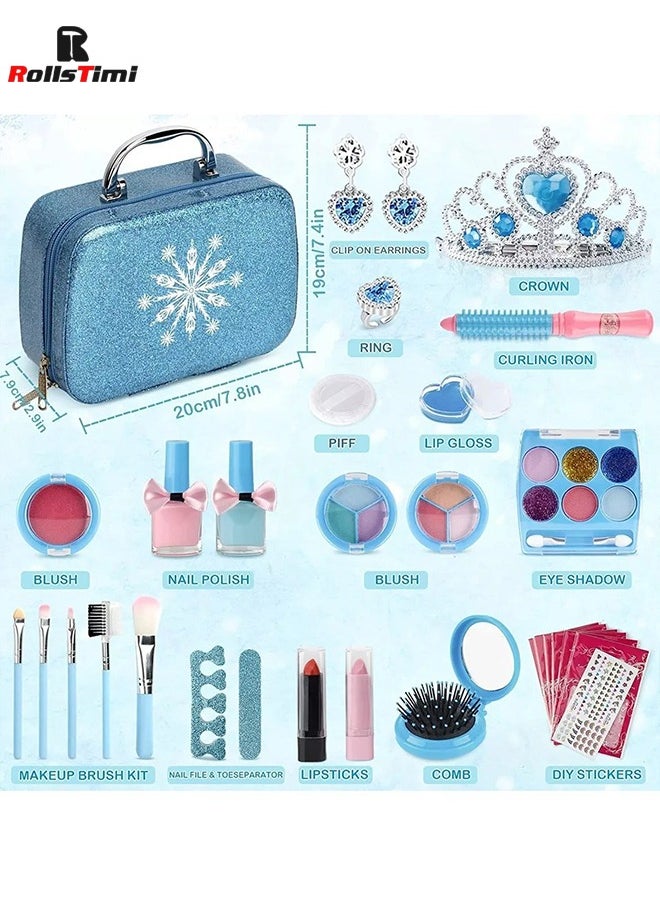 RollsTimi  32PCS Kids Makeup Kit ,Washable Cosmetics Toys Gift for Little Girls  - Image 3