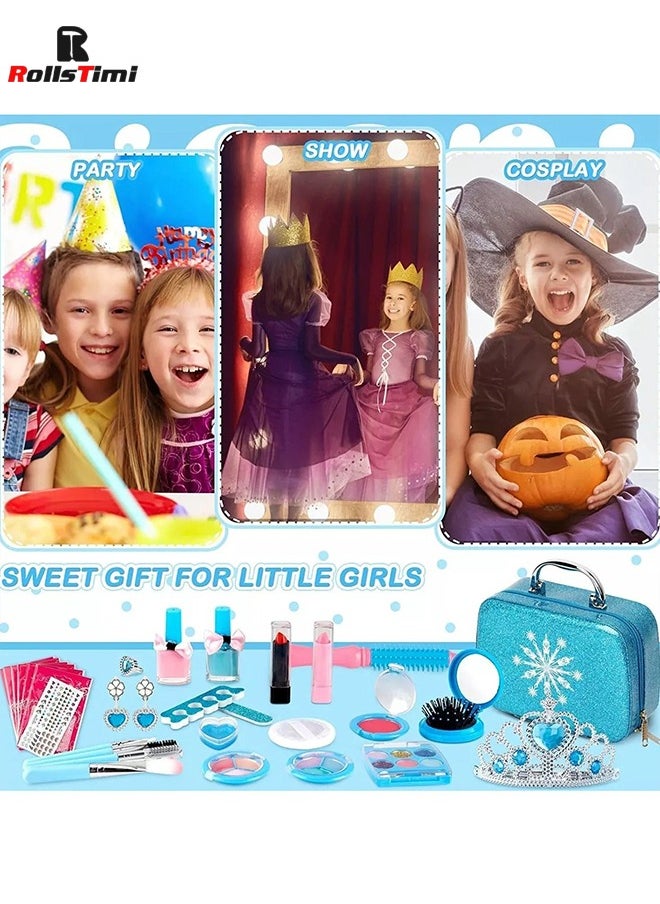 RollsTimi  32PCS Kids Makeup Kit ,Washable Cosmetics Toys Gift for Little Girls  - Image 5
