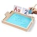 MORITECK Montessori Sand Tray for KidsWriting Play Sand Tray with Lid for Classroom Practice Writing Letters and Numbers Blue Large - Image 2
