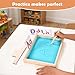 MORITECK Montessori Sand Tray for KidsWriting Play Sand Tray with Lid for Classroom Practice Writing Letters and Numbers Blue Large - Image 4