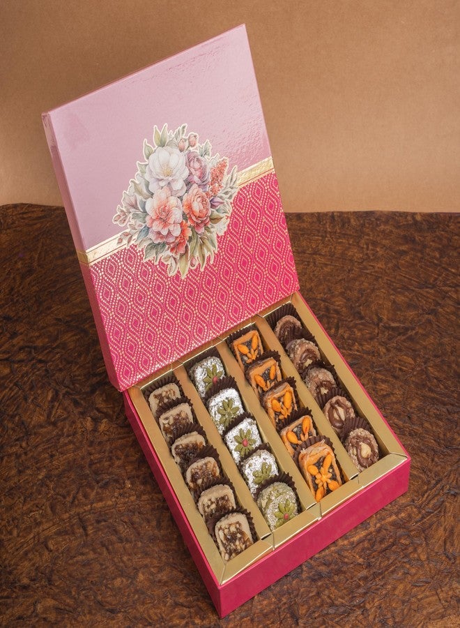 Jaiccha Ghasitaram Gifts Jaiccha Diwali Gift - Gift Box of Assorted Dryfruit Sweets|Sweets|Sweets Gift Pack|Diwali Sweets|Indian Mithai|Diwali Sweets Gift Box|Sweets Gift Box - Image 1