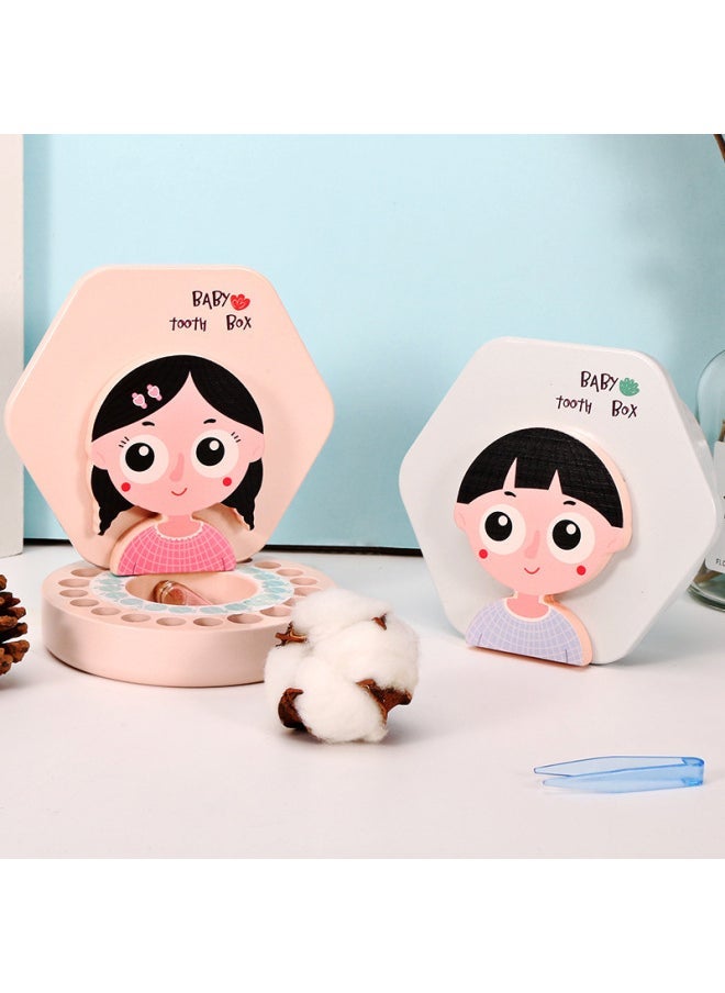 Children's Wooden Nipple Storage Box Girl's Baby Tooth Changing Storage Fetal Hair Collection Bottle Boy Nipple Memorial Box-Color:Dog Dengdeng - Image 2