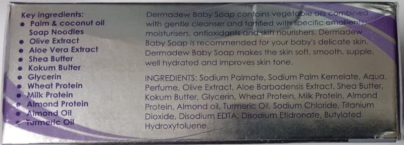 Dermadew Baby Soap 125 gm Pack Of 3  - Image 4