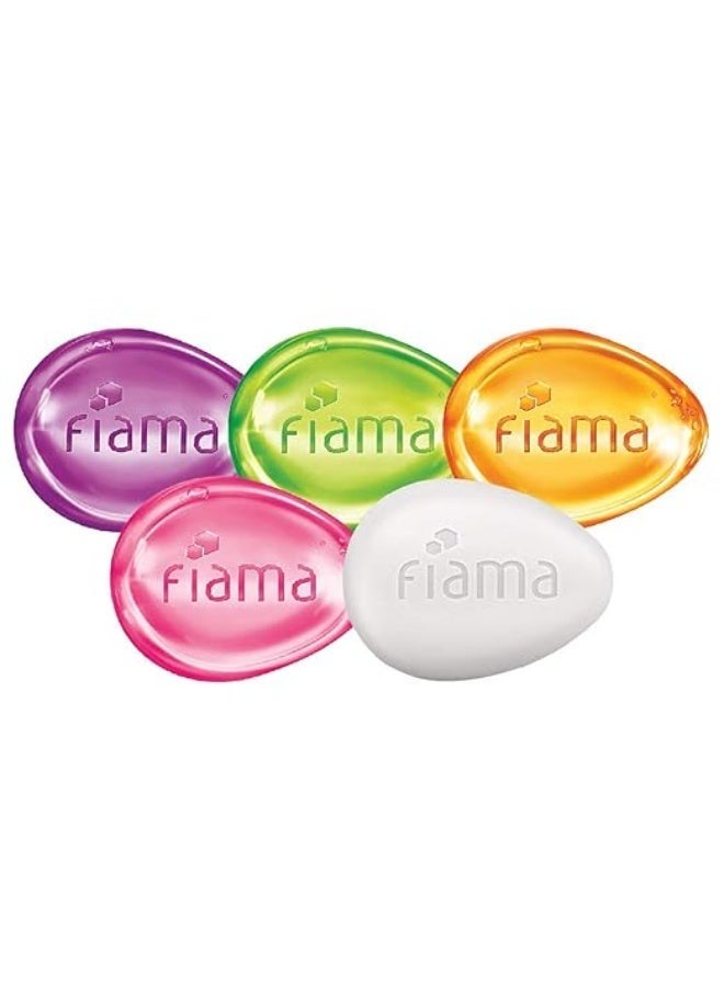 Fiama Gel Bar Celebration Pack, 125g Soap & Fiama Gel Bathing Bar Fresh Celebration pack, with 3 unique gel bars, 125g soap (Pack of 3), Blue - Image 3