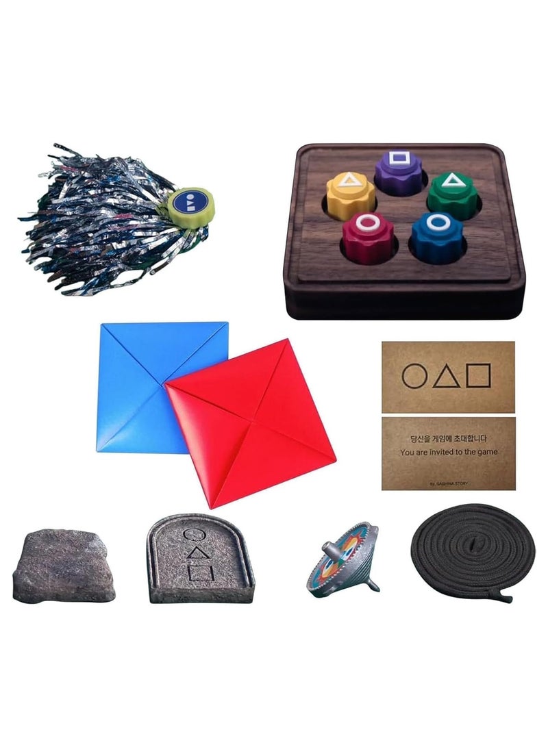 آنا مجموعة الألعاب التقليدية الكورية - مجموعة ألعاب فولكلورية كورية: غونجي، بيسوكجي، جيبي، تشاجي، باينغ ي داكجي - ألعاب عائلية للسفر - Image 1