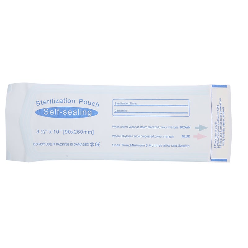 200pcs / box 90 x 260mm Self Sealing Dental Pouch Disposable Dental Tattoo Tool Storage Bag - Image 4