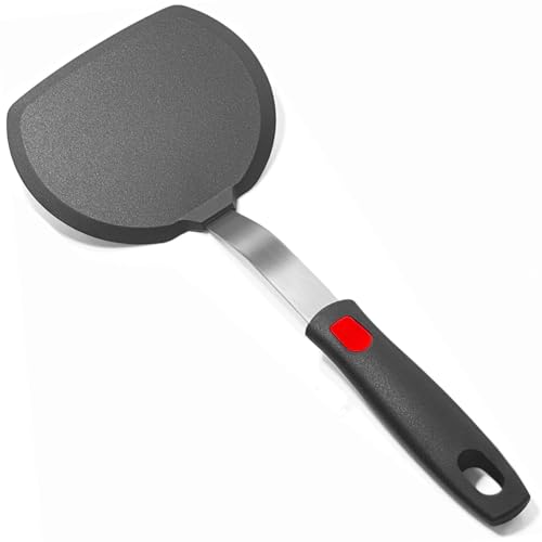 Turbid Silicone Spatula - Nonstick, Heat Resistant Cooking & Baking Flipper for Pancakes, Omelettes, Pizza, Steak, Dosa - Ideal for Griddle Pans, Cookware and Fish Turner (Wide Spatula) - Image 1