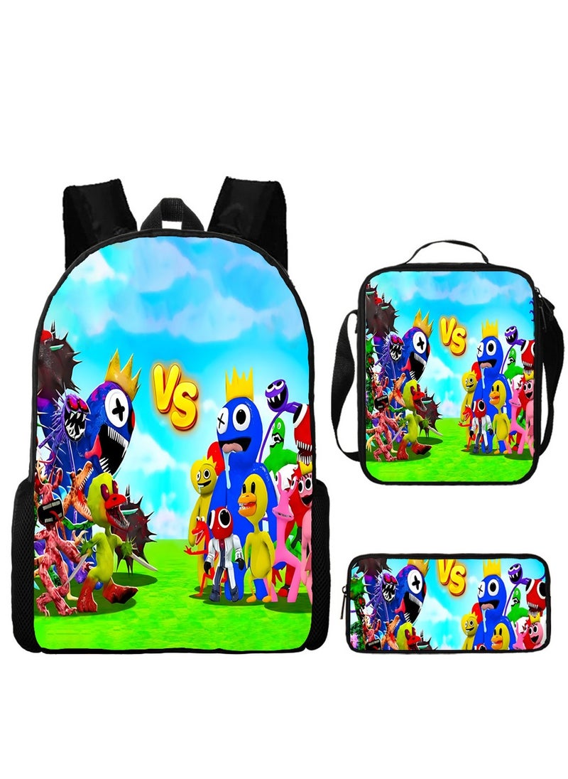 Generic - Cartoon anime backpack for primary and secondary school students, large capacity casual lightweight backpack, cartoon shoulder bag, pencil case, pencil case, and pencil case - Image 1