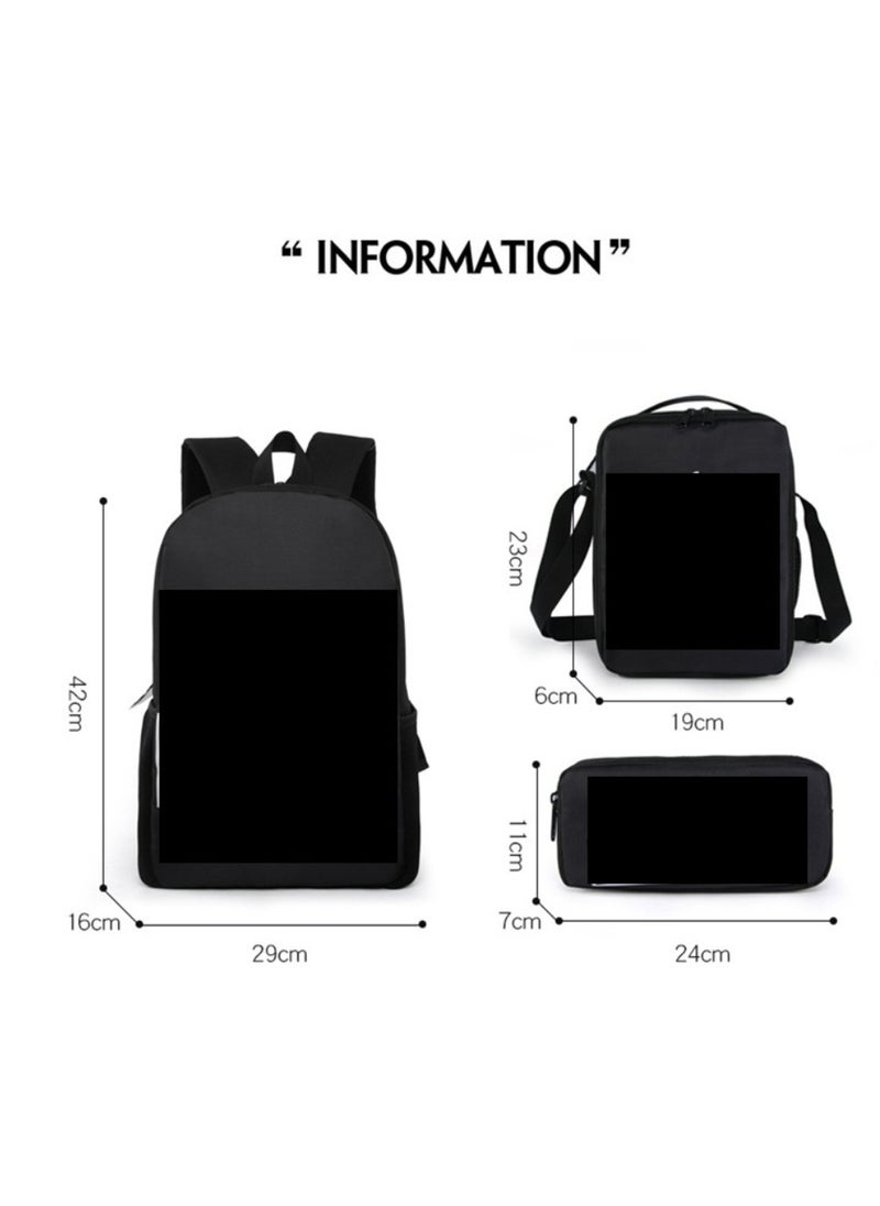 Generic - Cartoon anime backpack for primary and secondary school students, large capacity casual lightweight backpack, cartoon shoulder bag, pencil case, pencil case, and pencil case - Image 1
