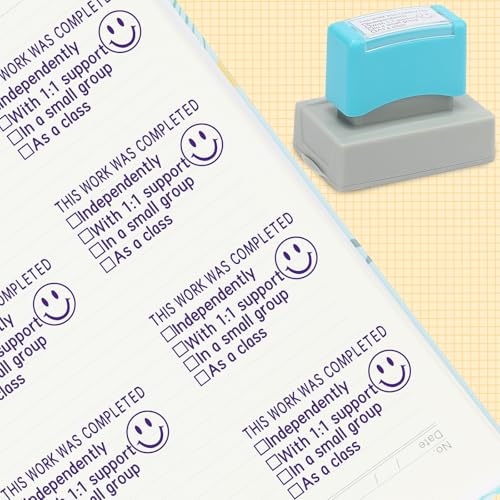 HEYTIMI 4 Pcs Teacher Stamps for Grading Self-Inking Special Accommodations Stamp Refillable Motivational Encouraging Rubber Stamp for Classroom Back to School Homework Student Dormitory Gifts - Image 4