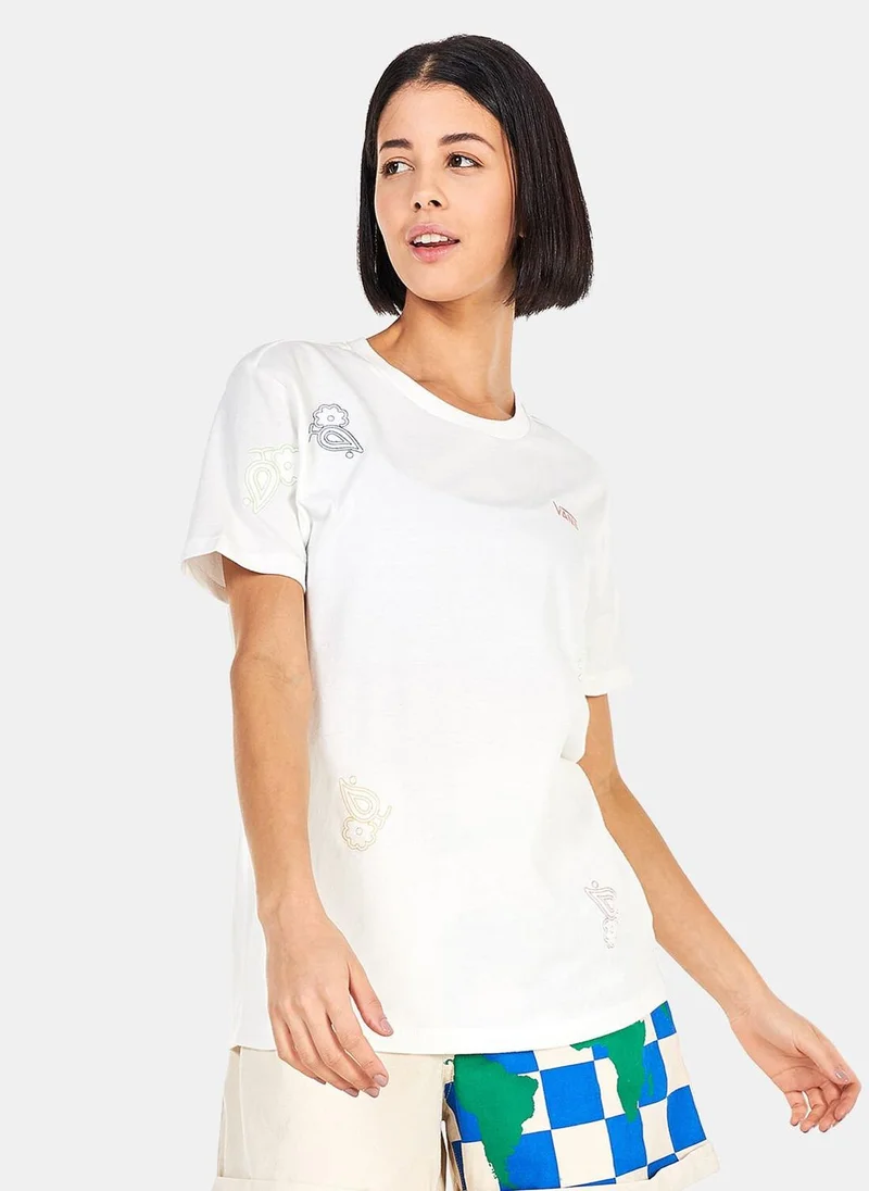 VANS Women's Anaheim Paisley Check T-Shirt
