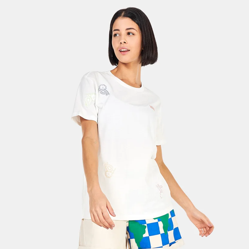 VANS Women's Anaheim Paisley Check T-Shirt