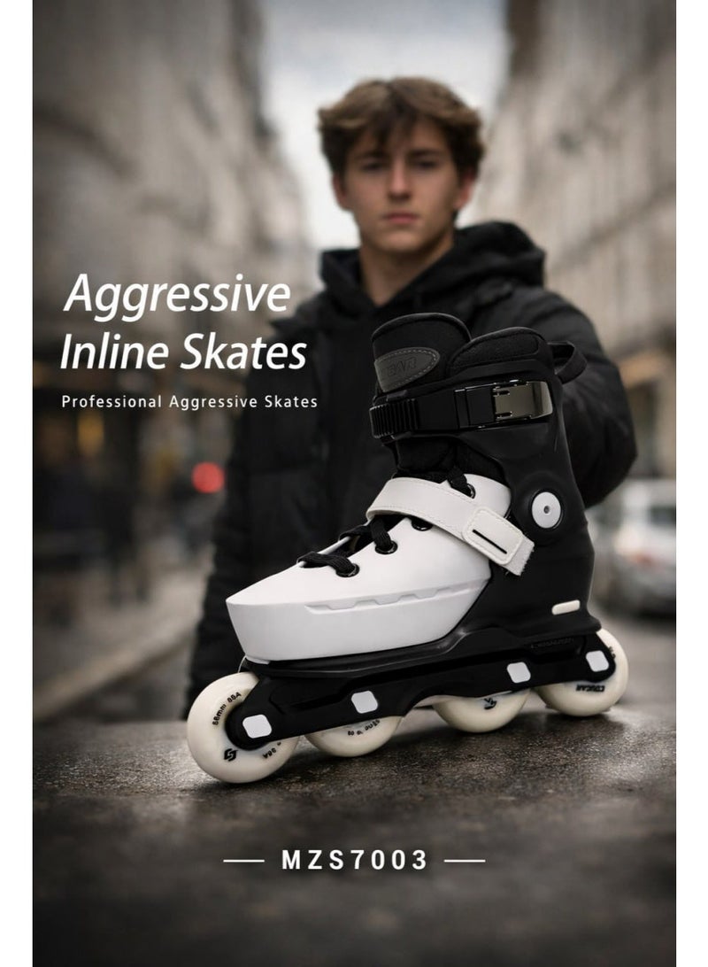 Cougar Aggressive Inline Skates with LED PU Wheels 58mm 88A | ABEC-7 Carbon Steel Bearings | Secure Buckle & Power Strap | Breathable Boot | High-Grip Wheels for Men & Women - Image 2