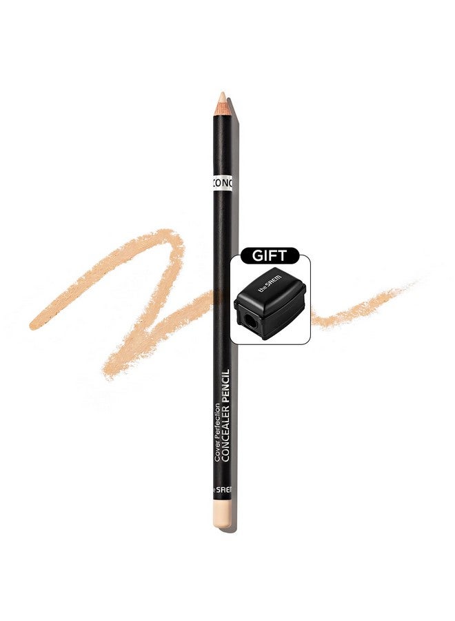 THESAEM Cover Perfection Concealer Pencil With Sharpner Non Comedogenic Spot Eraser Conceal Blemishes, Aging Spots, Acne And Freckles Multi Use Under Eye Concealer For Dark Circles, 1.4G (1.5 Natural Beige) - Image 1
