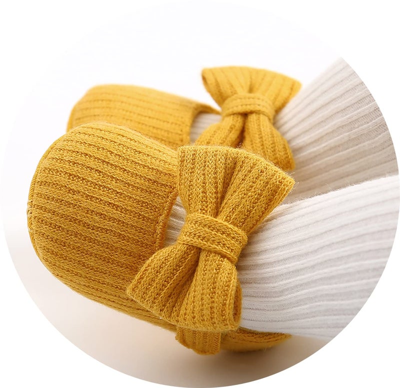 GDSDYM Baby Girls Mary Jane Flats with Bowknot Princess Wedding Dress Shoes Soft Newborn Infant Crib First Walker Prewalker - Image 2