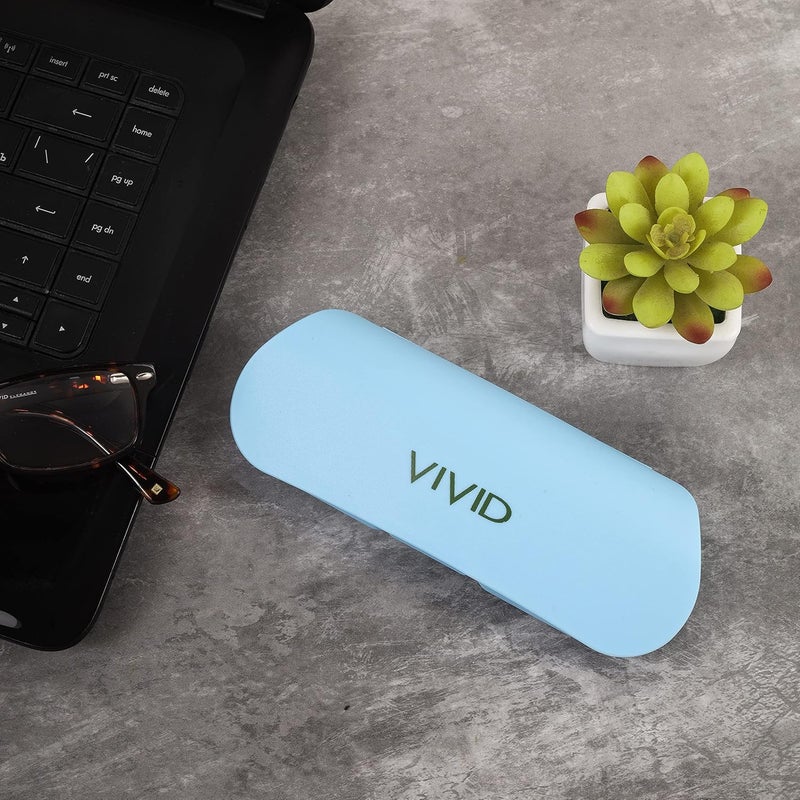 Vivid غطاء علبة نظارات VIVID Vision للبالغين غير محدد الجنس خفيف الوزن | حماية النظارات | علبة نظارات | إغلاق - زر دفع | بلاستيك - Image 5