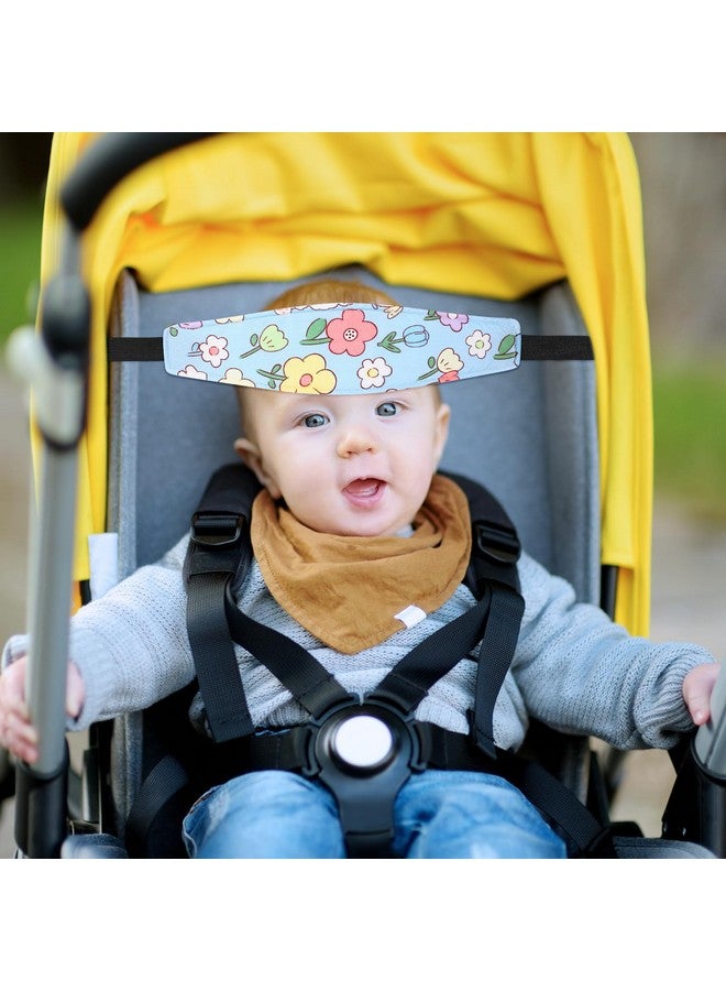 Hestya 2 Pieces Baby Car Seat Head Straps, Carseat Head Support for Toddler Holder Band Headrest, Stroller Sleeping Headrest Neck Relief for Kids Children Toddler Infant(Classic Flower) - Image 4