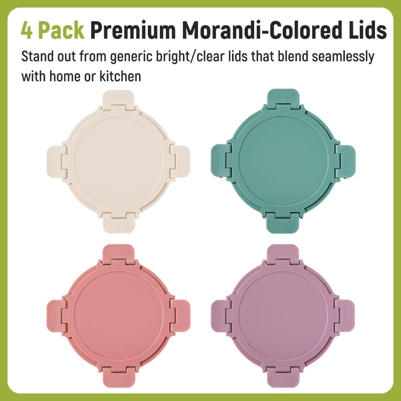 Snuvid [UPGRADED LID] 6 Sets 3 Cup/24oz Borosilicate Glass Meal Prep Containers with Lids, Food Storage Bowl Jars for Soup Leftover Meal Lunch Oats Fruit Deli Salads - Microwave, Oven, Freezer Safe -BPA Free - Image 3