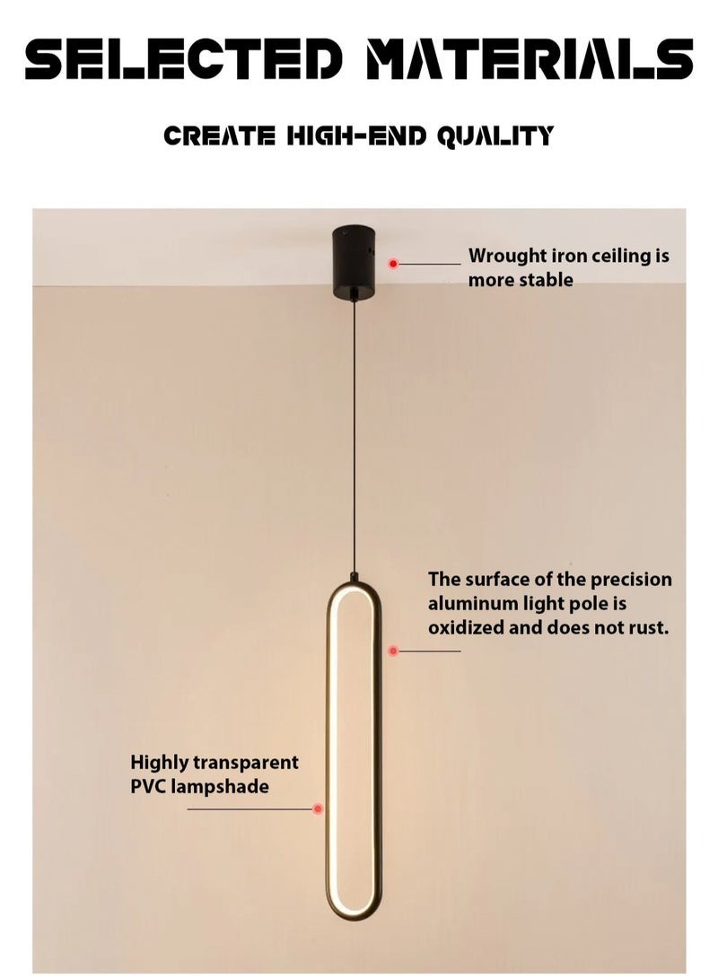 2-PCS Bedside chandelier light luxury modern simple room bedroom lamp minimalist long line creative living room background,pendant light - Image 2