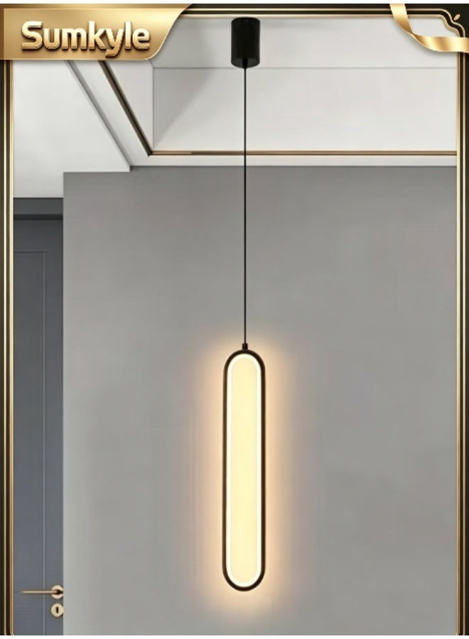 Sumkyle 2-PCS Bedside chandelier light luxury modern simple room bedroom lamp minimalist long line creative living room background,pendant light - Image 1