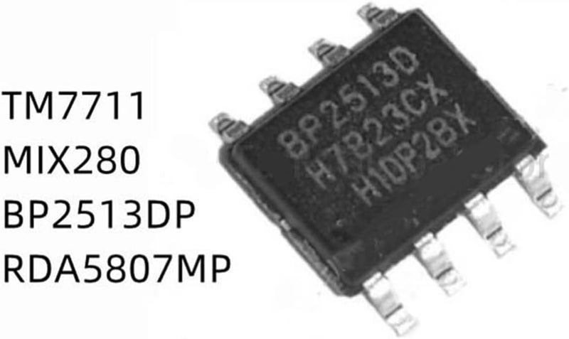 مجموعة الرقائق BP2513D BP2513DP 5807MP RDA5807MP MIX2808 TM7711 SOP-8، 10 قطع (RDA5807MP) - Image 2