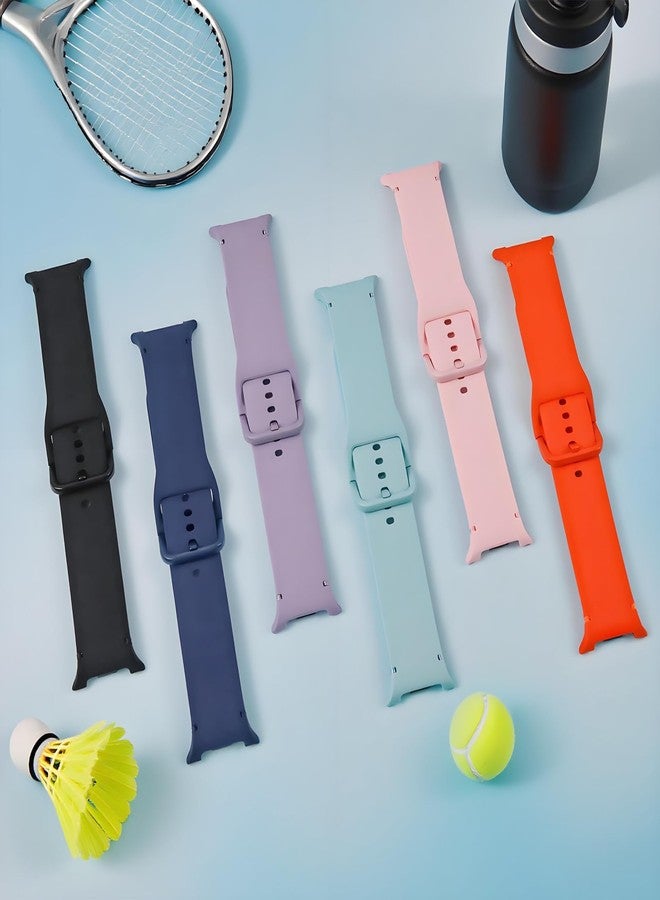 BandRain 6 Pack Sport Bands Compatible with Samsung Galaxy Watch 8 Band 40mm 44mm/Galaxy Watch 8 Classic 46mm, Waterproof Soft Silicone Strap Wristband for Galaxy Watch 8/8 Classic 2025 Women Men - Image 4
