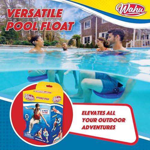 Wahu Hydro Pod Versatile Pool Float with Carrying Bag, 21" Round Portable Pool Float for Adults and Kids Ages 8+, Light Blue/Blue - Image 4