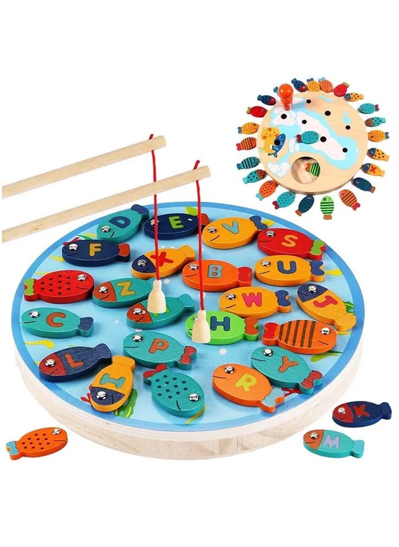 Brain Giggles Brain Giggles Wooden Fishing Toy for Kids  - Image 1