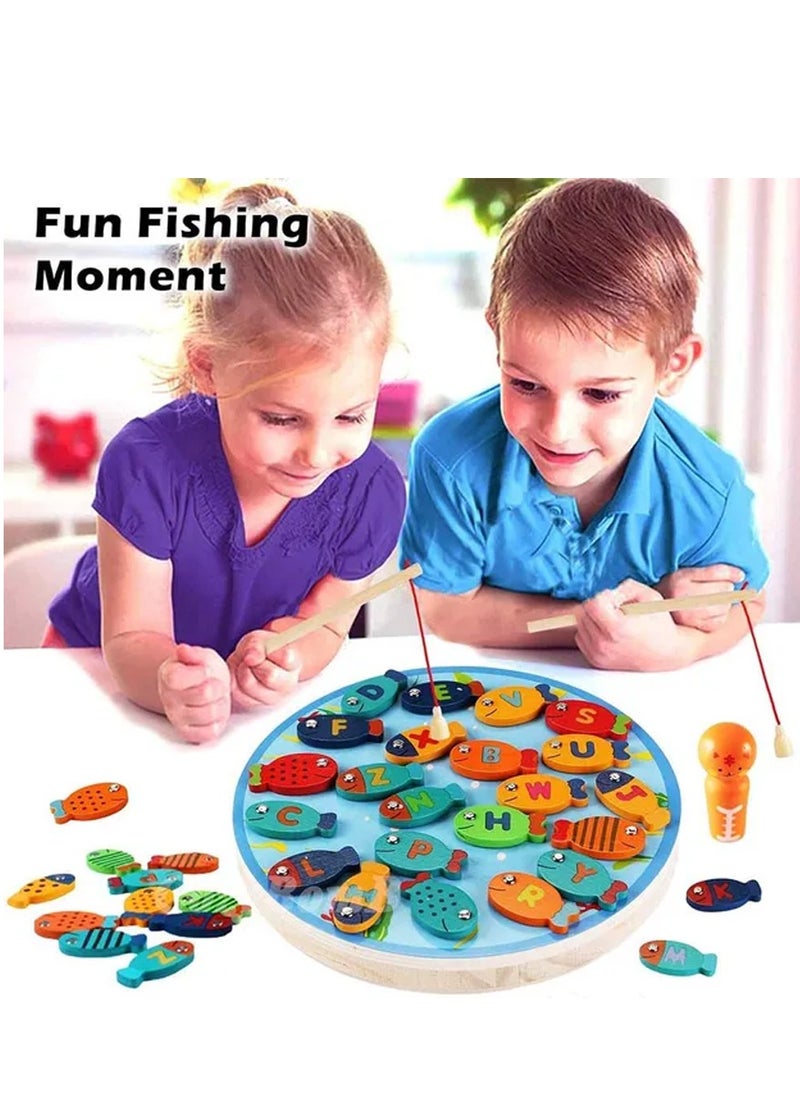Brain Giggles Brain Giggles Wooden Fishing Toy for Kids  - Image 3