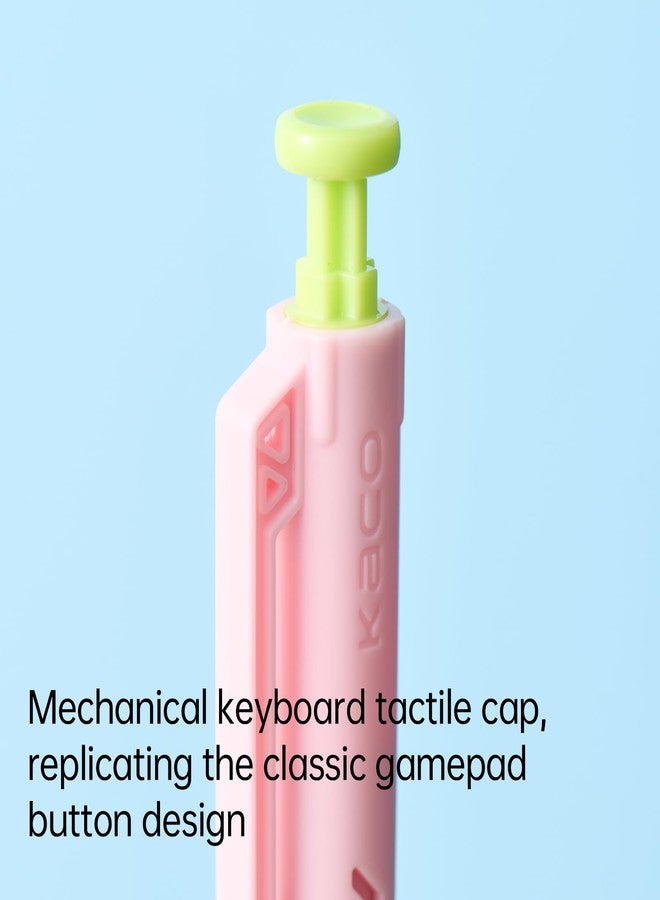 Kaco ON Gel Ink Pen 4 Pieces Creative Energy Cut-Out Window Design ZeroShake Core Technology for Stablization Mechanical Keyboard Tactile Cap - Image 4