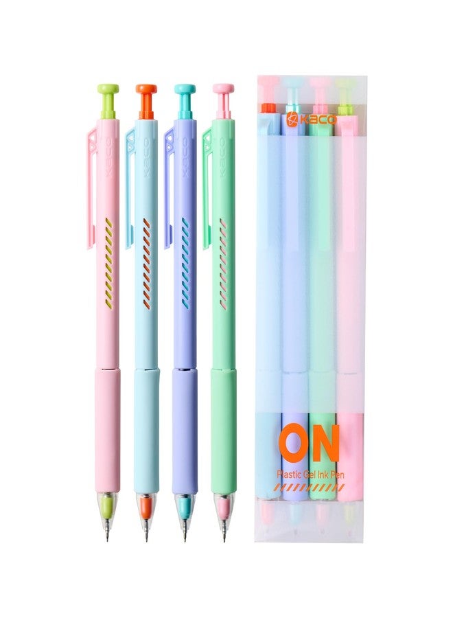 Kaco ON Gel Ink Pen 4 Pieces Creative Energy Cut-Out Window Design ZeroShake Core Technology for Stablization Mechanical Keyboard Tactile Cap - Image 1