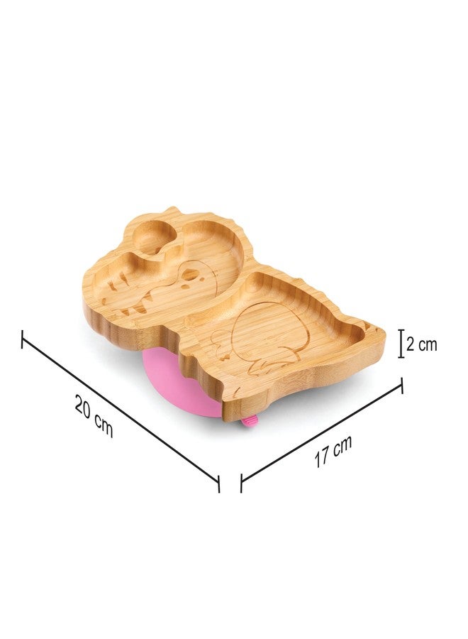 PURELY MAMA Big Tooth - The Dinosaur Bamboo Suction Plate for Toddlers & Kids | BPA-Free, Plastic-Free | Eco-Friendly Weaning Plate | Organic, Non-Toxic | Secure Silicone Base | Fun & Safe Dining - Image 2