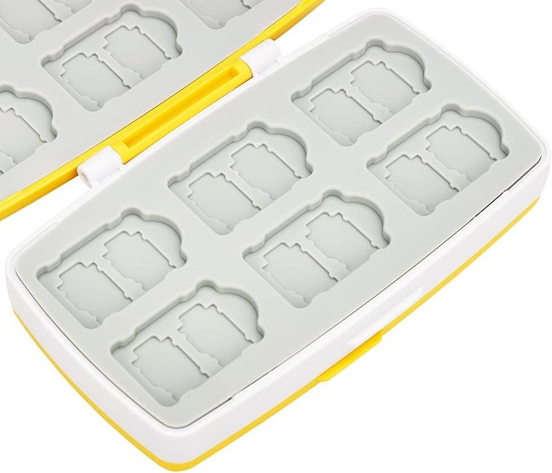 72 Slots Switch Game Card Case Cartridges Holder Wallet Water-Resistant Protector Organizer for 48 Micro SD /TF Memory Card Keeper Box for 24 Nintendo Switch Game Cards Storage (Yellow) - Image 4
