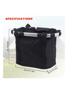 SYOSI Bike Basket, Front Dog Basket for Bike, Bike Baskets for Adult Bikes, Bike Bags for Bicycles, Removable Bicycle Basket, Folding Small Pet Bag for Shopping Camping Cycling, Waterproof Easy to Carry  - Image 3