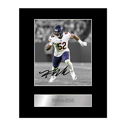 iconic pics Khalil Mack Signed Mounted Photo Display #02 Printed Autograph Picture Print - Image 1