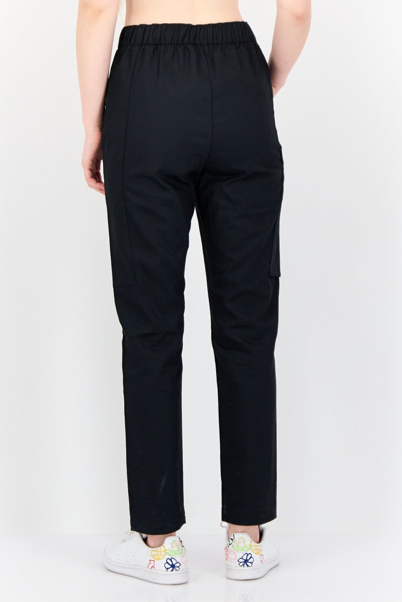 Adidas Women Sportswear Fit Drawstring Training Track Pants, Black  - Image 3