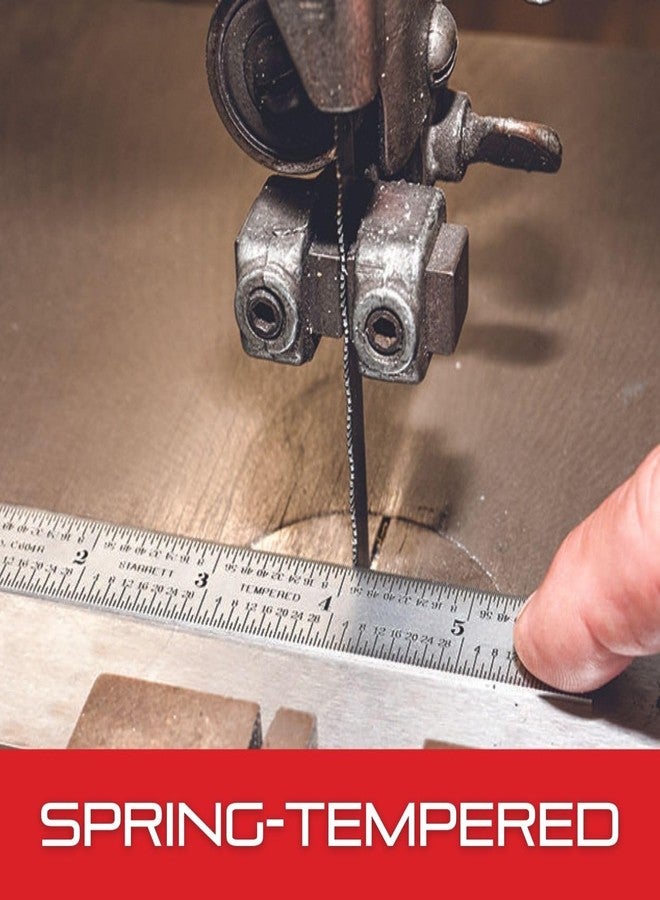 Starrett Spring Tempered Steel Rules with Satin Chrome Finish, Quick Reading, and Millimeter Graduation - 150mm Length, 37 Graduation Type, 1.2mm Thickness - C637-150 - Image 4