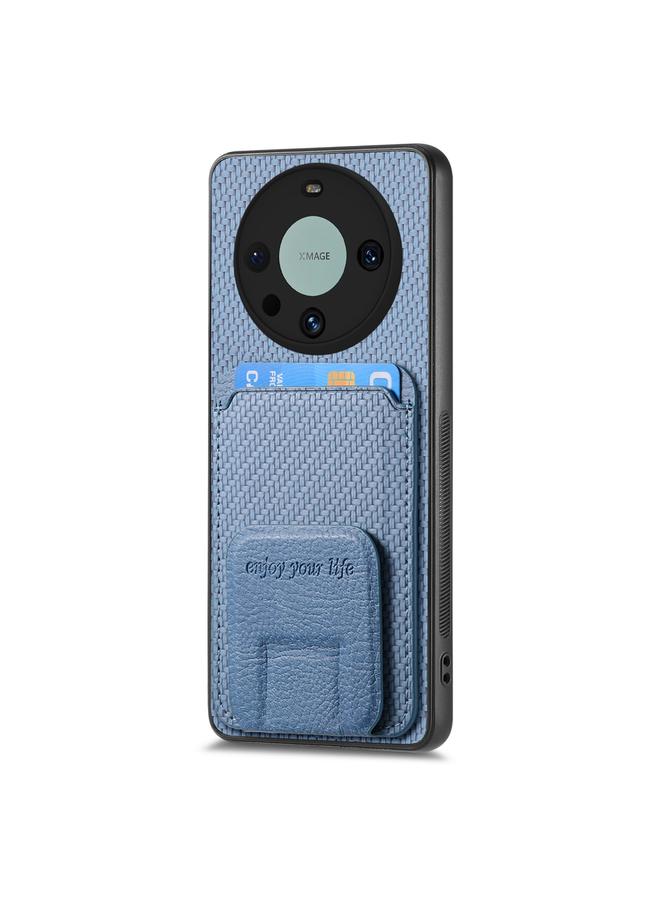 Zaboon Case For Huawei Mate 60 Pro Carbon Fiber Card Bag Fold Stand Phone Case - Image 2