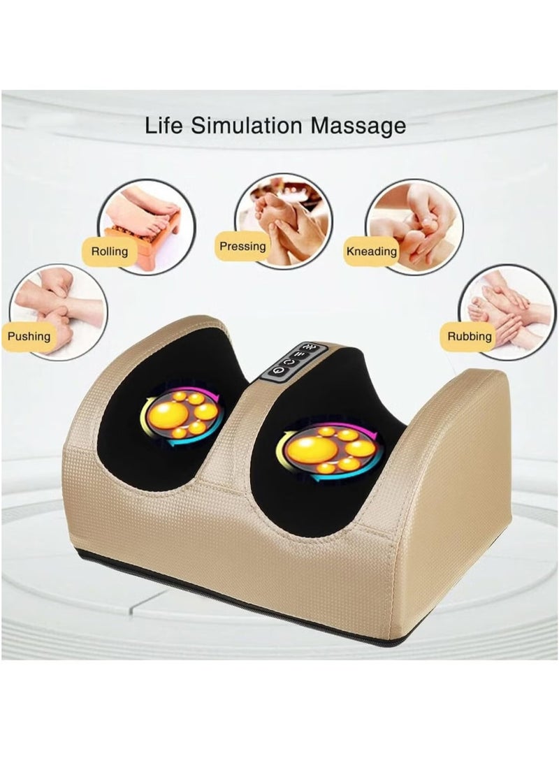 بورتوني مدلك كهربائي للقدمين مع وظيفة التسخين، مدلك للقدم والساق مع أسطوانة تدليك يريح عضلات الساق ويحسن الدورة الدموية مدلك الأنسجة العميقة هدية للقدم للأم والأب والأصدقاء - Image 3