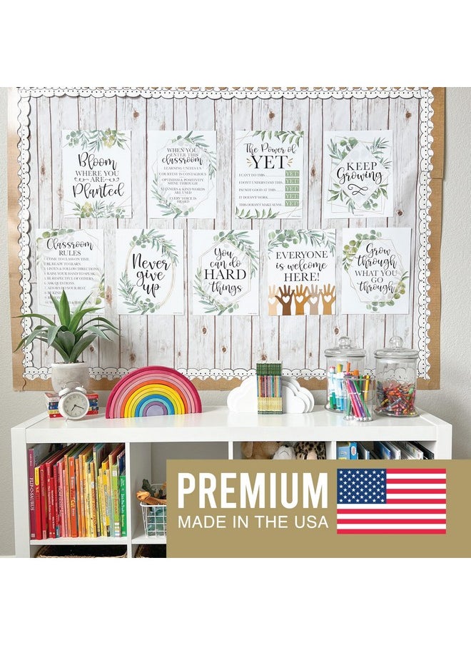 Hadley Designs Hadley Designs 9 Eucalyptus Classroom Decor Signs, Welcome Sign For Bulletin Board Decorations, Growth Mindset Classroom Posters Elementary, Middle School Classroom Rule  - Image 3