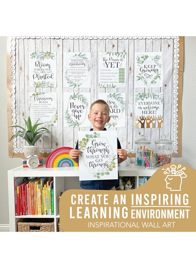 Hadley Designs Hadley Designs 9 Eucalyptus Classroom Decor Signs, Welcome Sign For Bulletin Board Decorations, Growth Mindset Classroom Posters Elementary, Middle School Classroom Rule  - Image 4