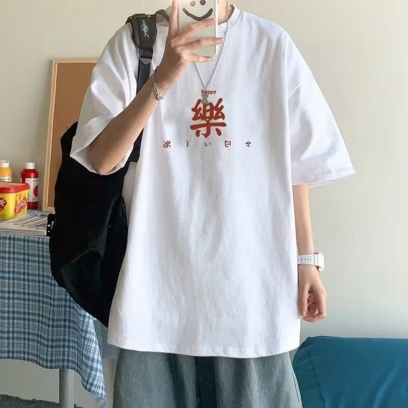 Boys Short-sleeved T-shirt Fashionable Summer Loose Summer 2025 New Teenagers Base Shirt Top Clothes T-shirt - Image 1