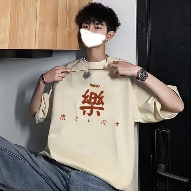 Boys Short-sleeved T-shirt Fashionable Summer Loose Summer 2025 New Teenagers Base Shirt Top Clothes T-shirt - Image 5