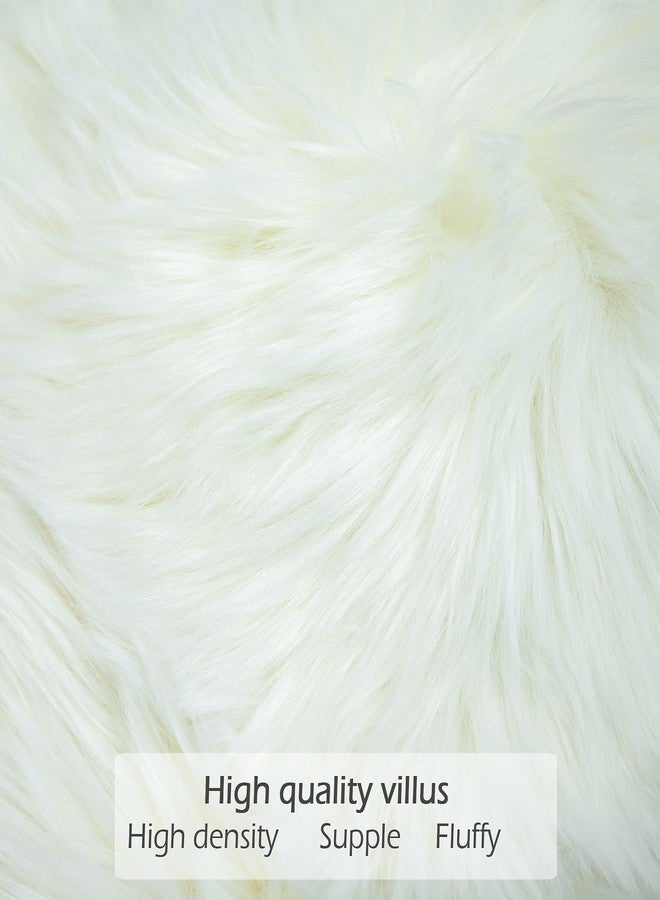 LIGICKY Decorative Lumbar Soft Faux Fur Throw Pillow Cover Luxury Series Rectangle Plush Pillow Case Cushion Cover for Couch Sofa Bed (12" x 20", White) - Image 5