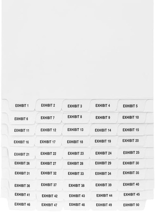 Exhibitindexes® Bottom Exhibit Dividers - Exhibit 1-50 - AVE Style Bold Tabs - Bottom Collated Exhibit Tabs - Made in The USA | Letter Size - Image 5